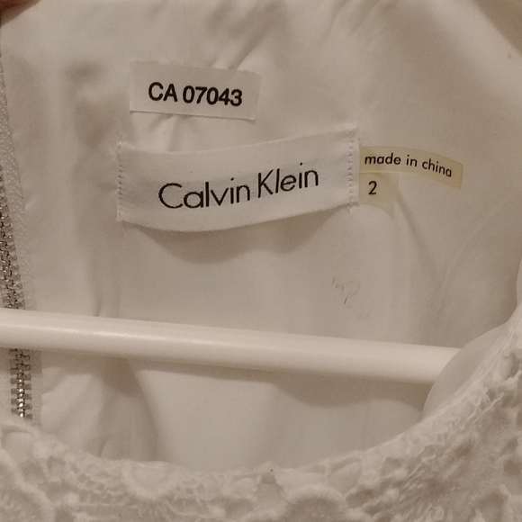 Calvin Klein white lace peplum dress - Picture 2 of 4
